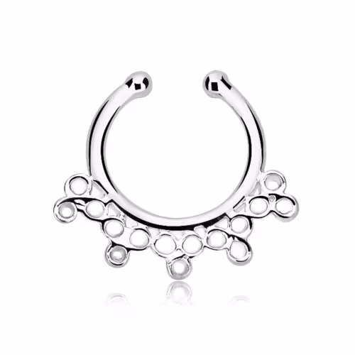 Fake septum / septum hanger i 925-silver - Hollow Indian Design