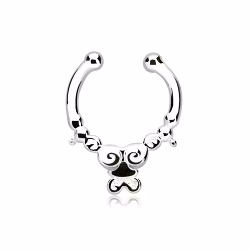 Fake septum / septum hanger i 925-silver - Indian Design