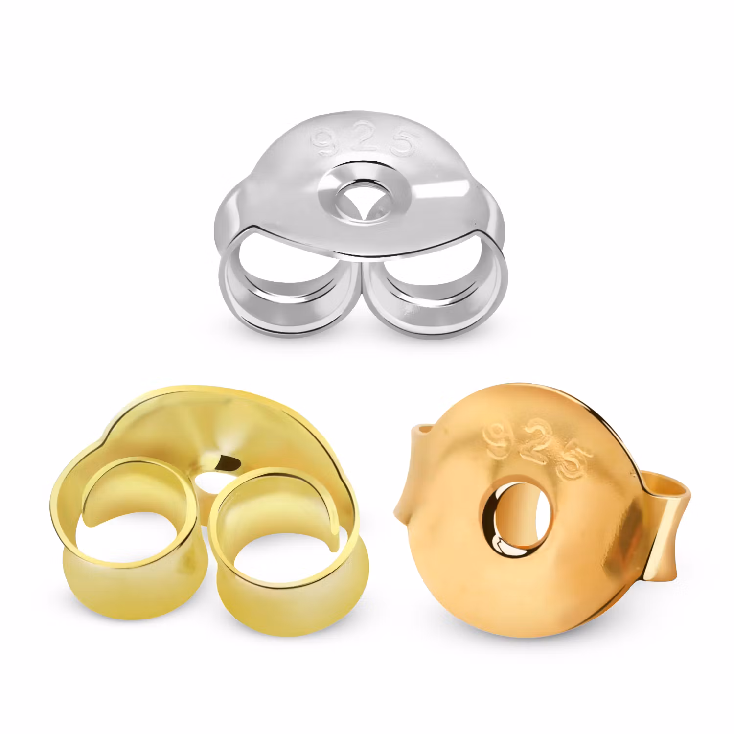 Bakstycke till örhänge (lös del) / Fjärilslås till örhänge i 925 silver (par)