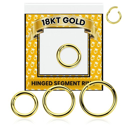 Clicker ring med gångjärn 1.6mm äkta 18 karat guld