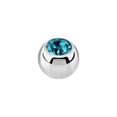 Lös kula med crystal 1.6mm / 6mm
