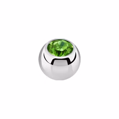 Lös kula med crystal 1.6mm / 6mm