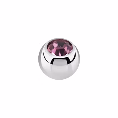 Lös kula med crystal 1.6mm / 6mm
