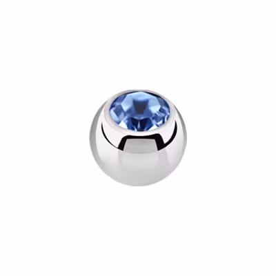 Lös kula med crystal 1.6mm / 6mm