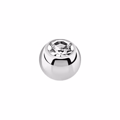 Lös kula med crystal 1.2mm / 5mm