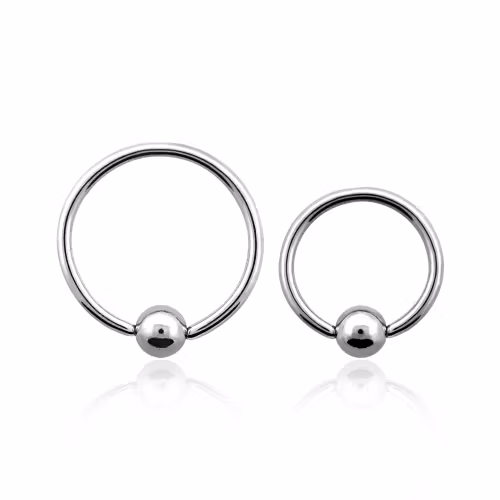BCR / Näsring i kirurgiskt stål 0.8mm med 2.5mm kula