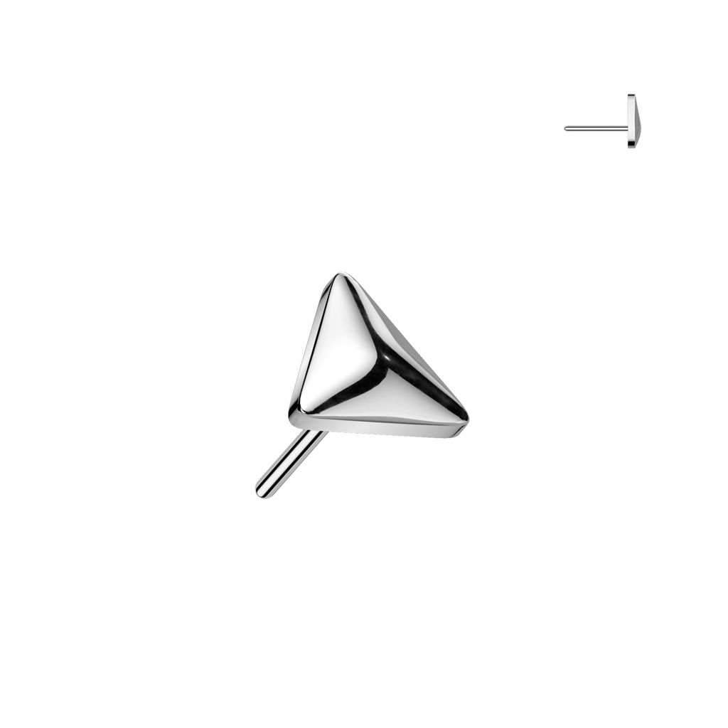 Threadless topp i titanium - Triangel med rundade kanter