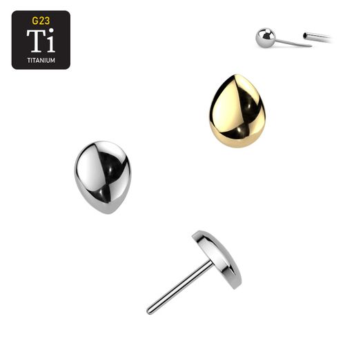 Threadless topp i titanium - Droppformad topp med rundade kanter