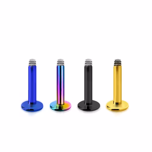 Labret i PVD-pläterad kirurgiskt stål 1.6mm (lös del)