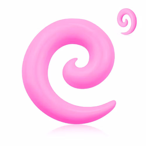 Töjspiral i rosa akrylplast