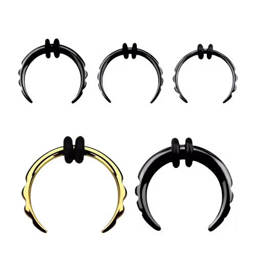 Pläterad Septum / Buffalo Töjning med "hack" och O-ringar