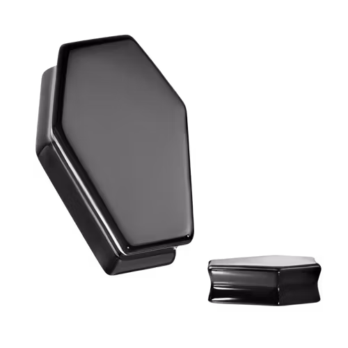 Stenplugg "kista" i svart obsidian