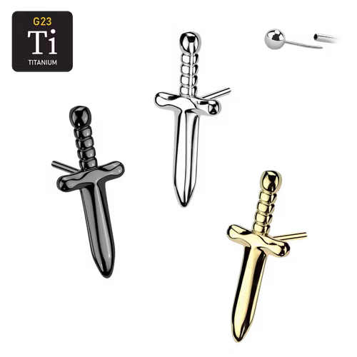 Threadless topp i titanium - Dolk