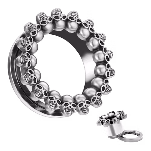 Ståltunnel med dödskallar