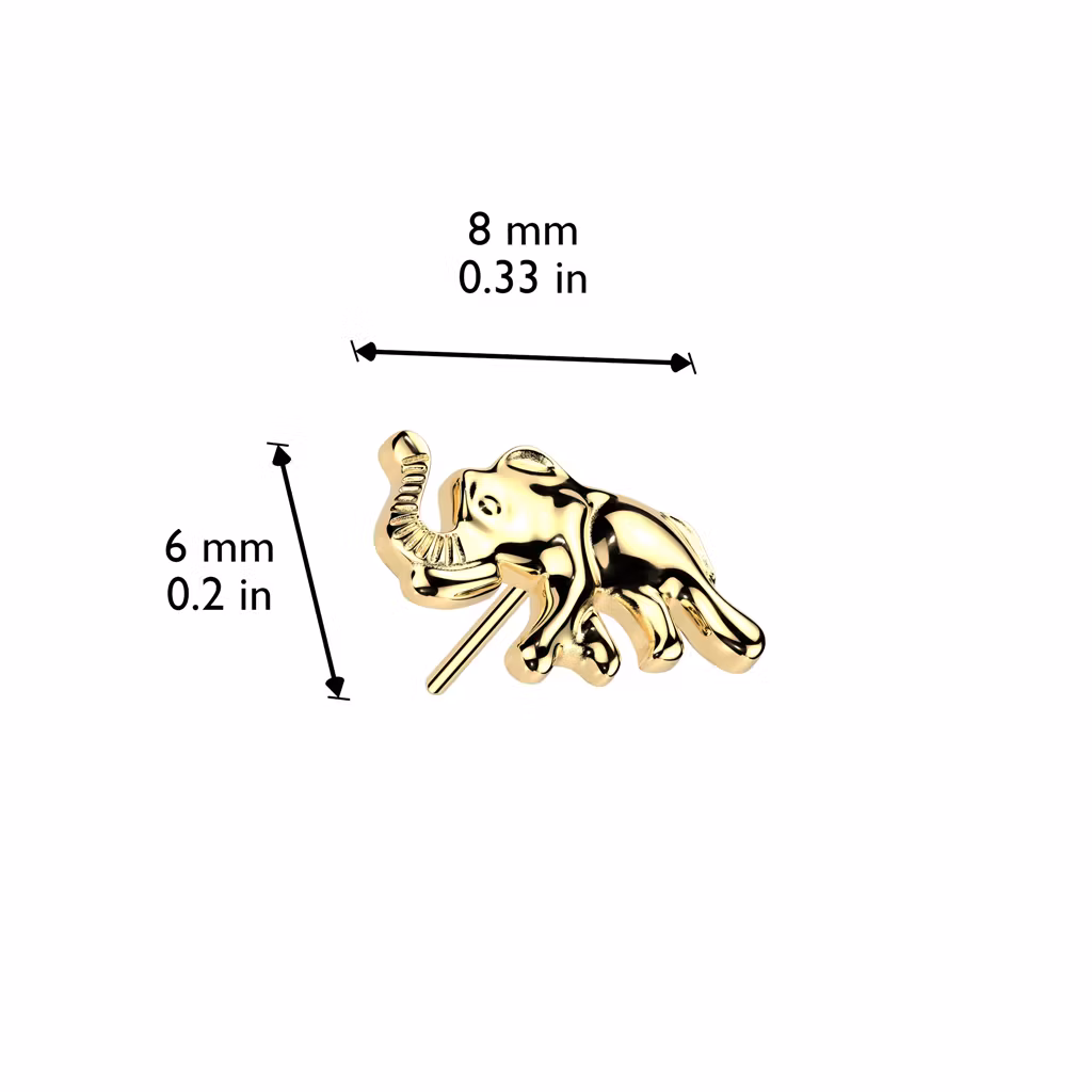 Threadless topp i titanium - Elefant