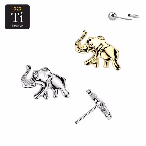 Threadless topp i titanium - Elefant