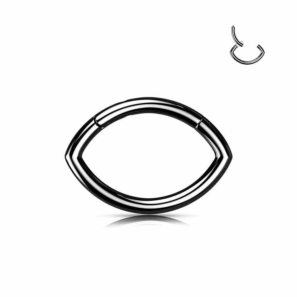 Segmentring i titanium med gångjärn - oval design