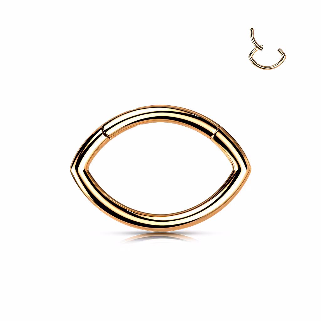 Segmentring i titanium med gångjärn - oval design