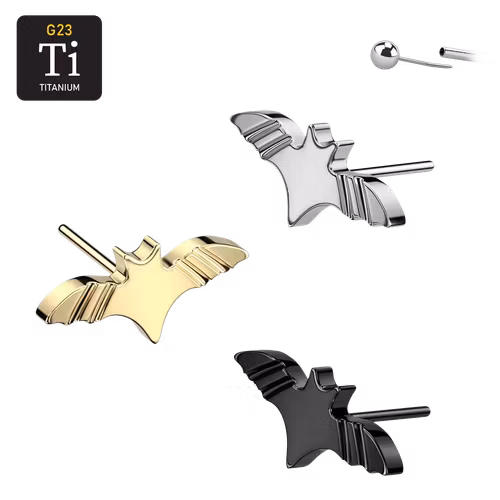 Threadless topp i titanium - Fladdermus