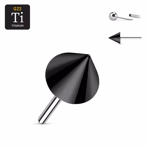 Threadless topp i titanium - Kon (svart)