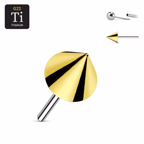 Threadless topp i titanium - Kon (guld)
