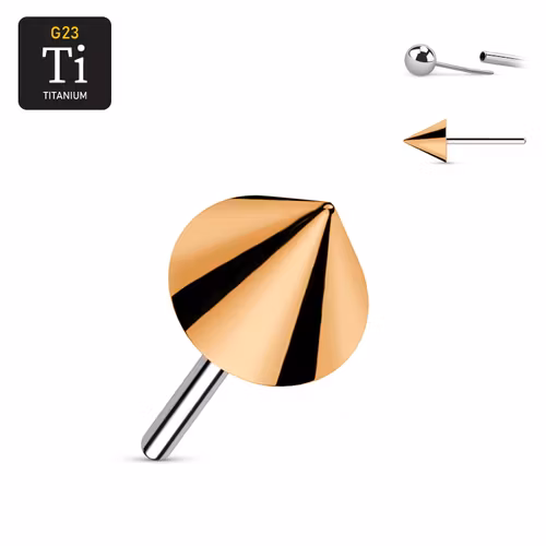 Threadless topp i titanium - Kon (roséguld)