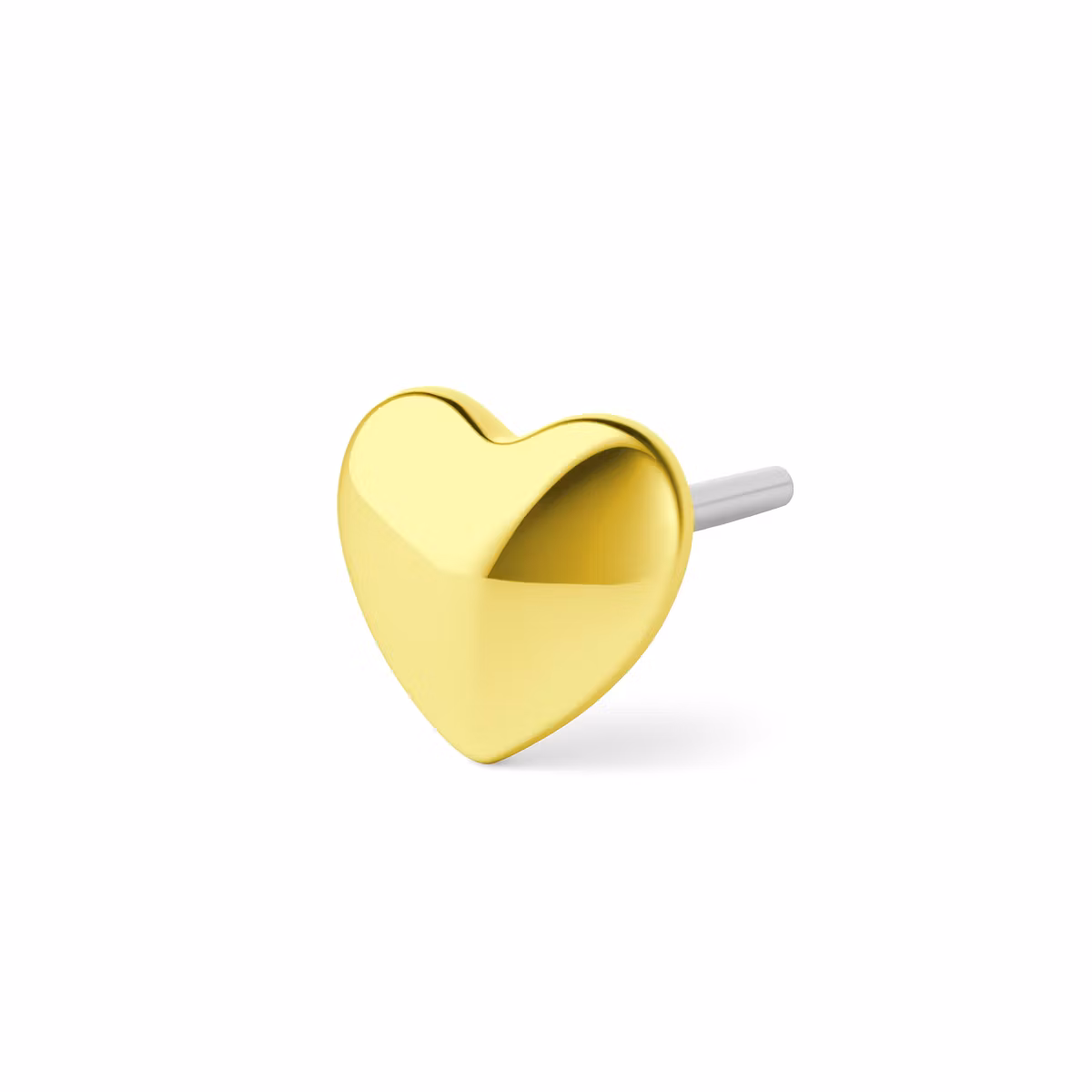 Threadless topp i titanium - Hjärta med rundade kanter