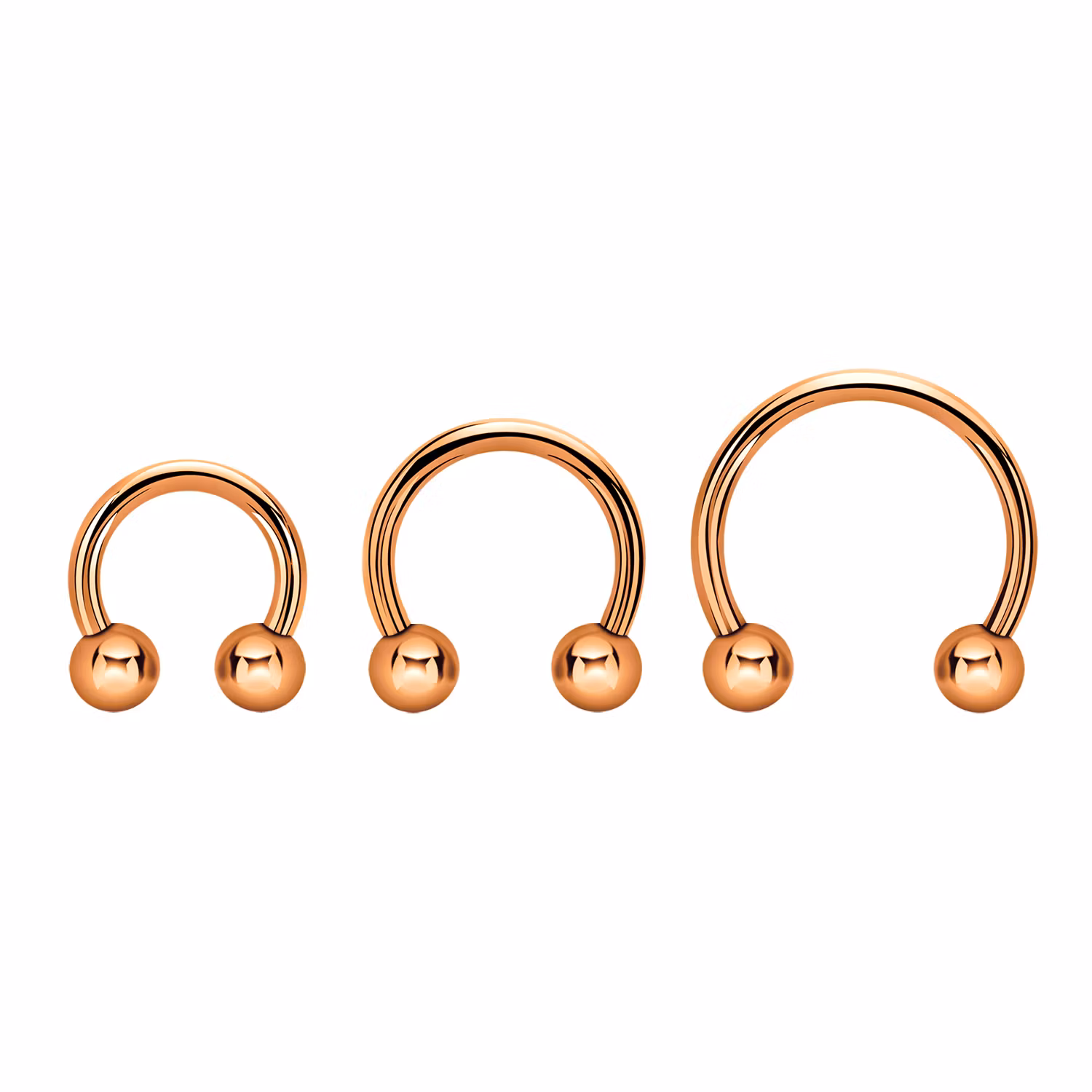 CBR 1.2mm med 3mm kulor roséguld