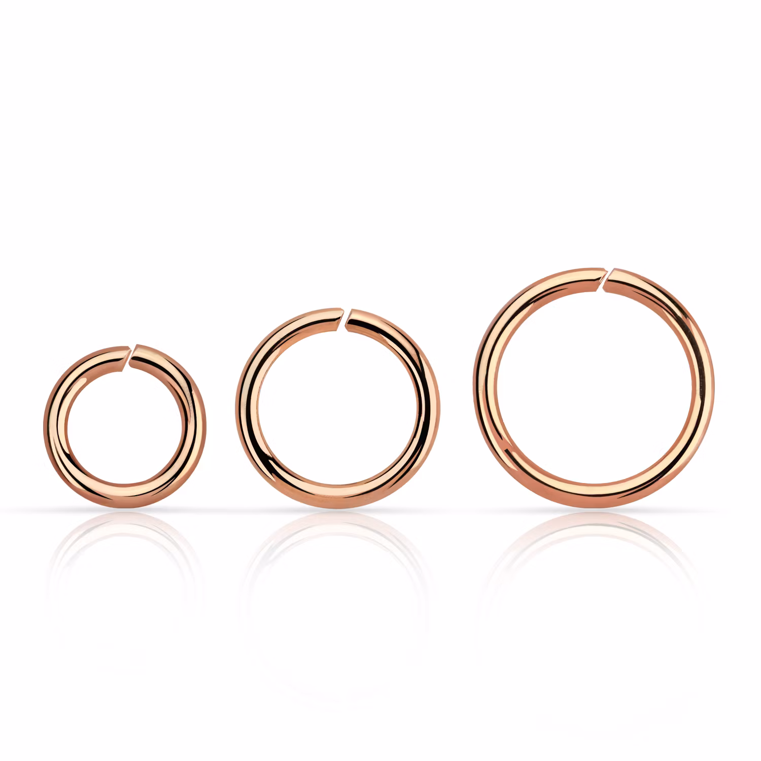 Sömlös ring i roséguldpläterad 925-silver 1.2mm