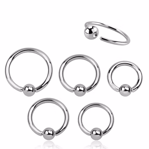Öppen BCR 1.6mm med fixerad 4mm kula