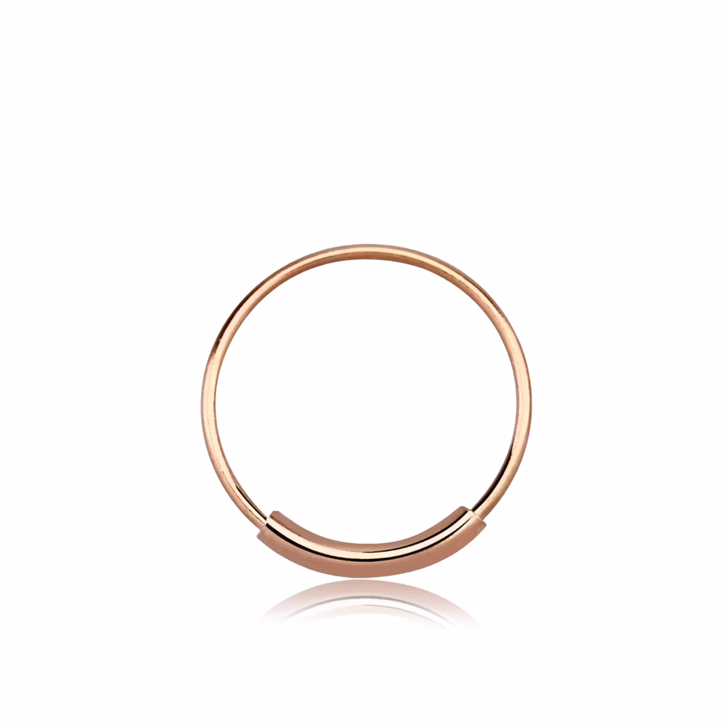 Näsring 0.6mm Roséguldpläterad 925-silver (12mm)
