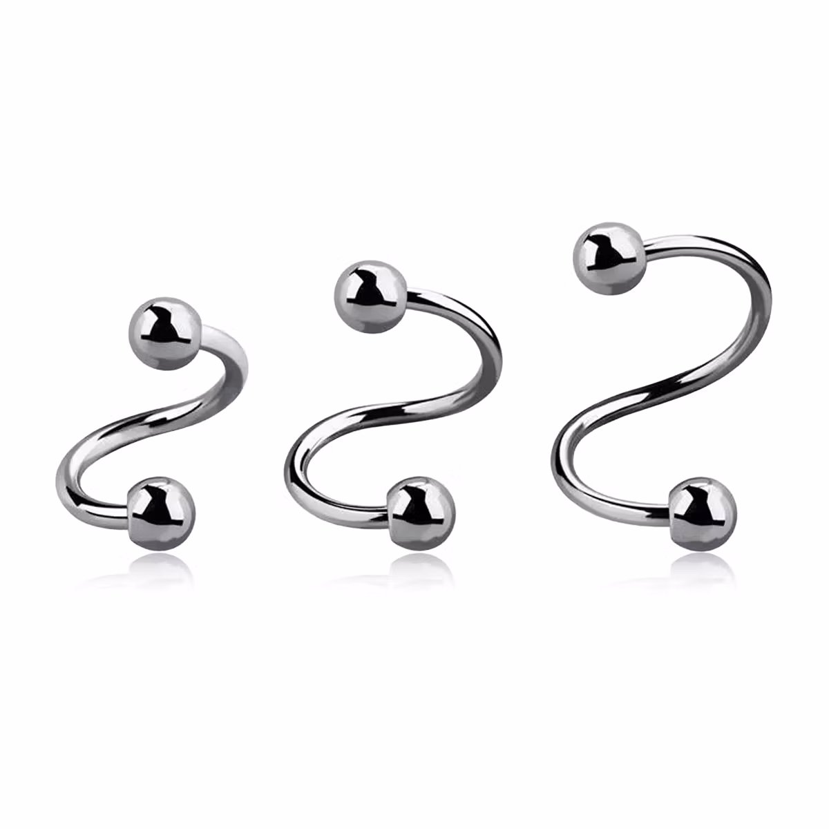 Spiral / Twister 1mm med 3mm kulor