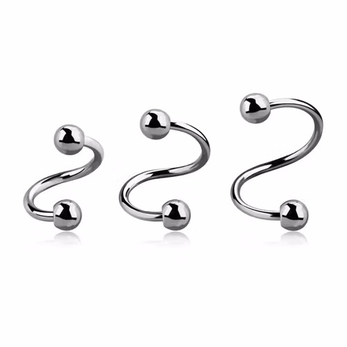 Spiral / Twister 1mm med 3mm kulor