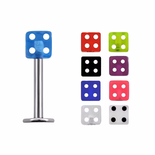 Labret / Monroe 1.2mm med 3mm akryltärning