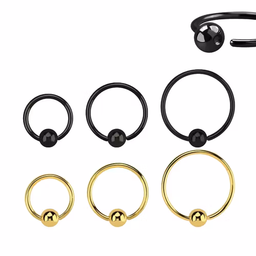 Öppen PVD-Pläterad BCR 0.8mm med fixerad 3mm kula