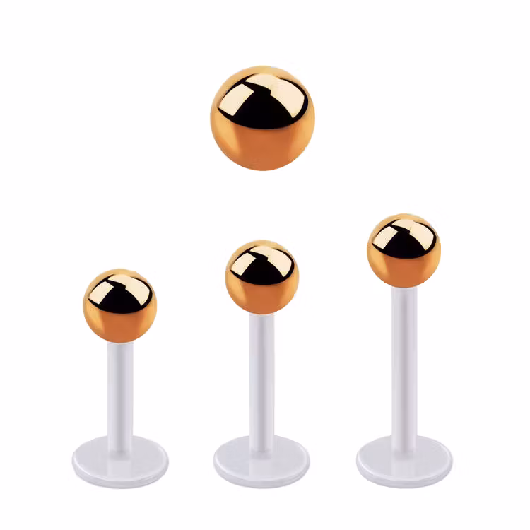 BIO-Flex Labret / Monroe 1.2mm med 5mm roséguldpläterad kula