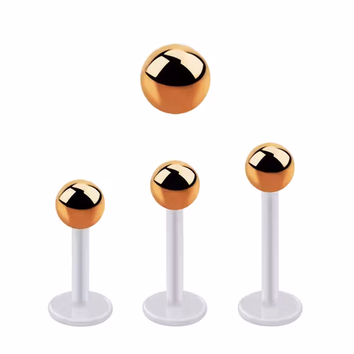 BIO-Flex Labret / Monroe 1.2mm med 5mm roséguldpläterad kula