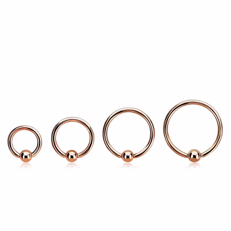 BCR 1.2mm med 3mm kula roséguld