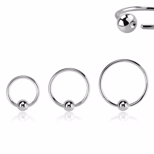 Öppen BCR 0.8mm med fixerad 2.5mm kula