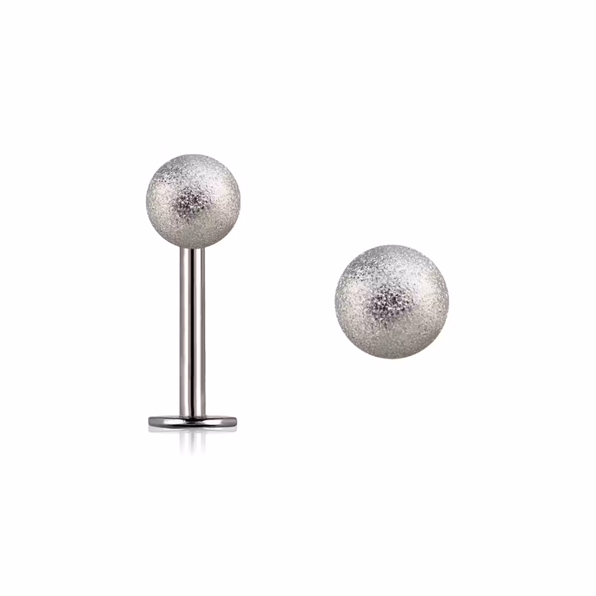 Labret / Monroe 1.2mm med 4mm frostad kula