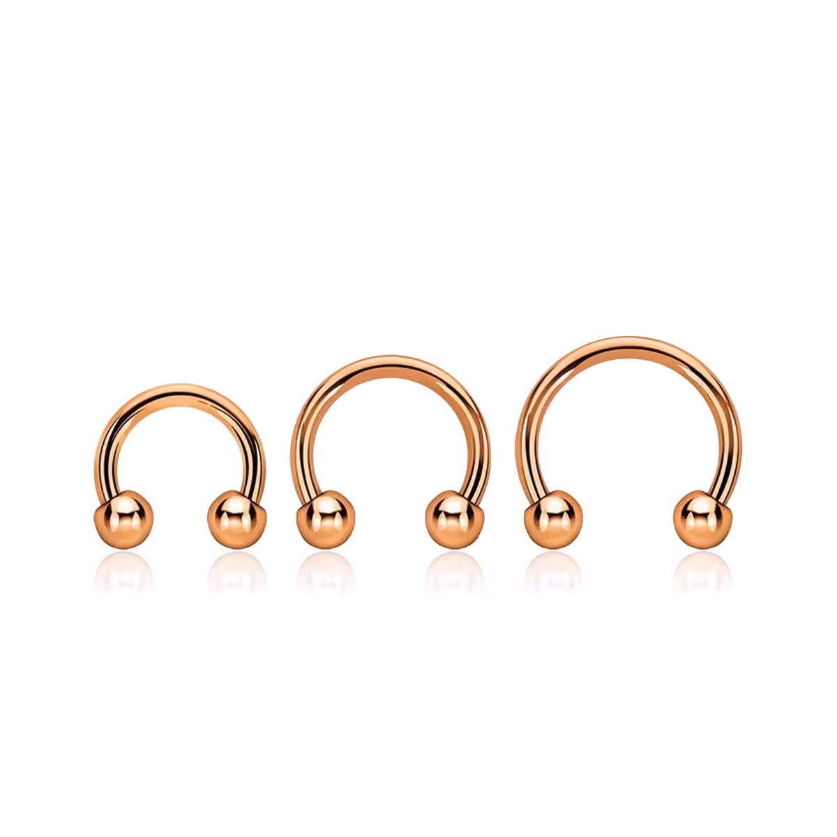 CBR 1.6mm med 4mm kulor roséguld