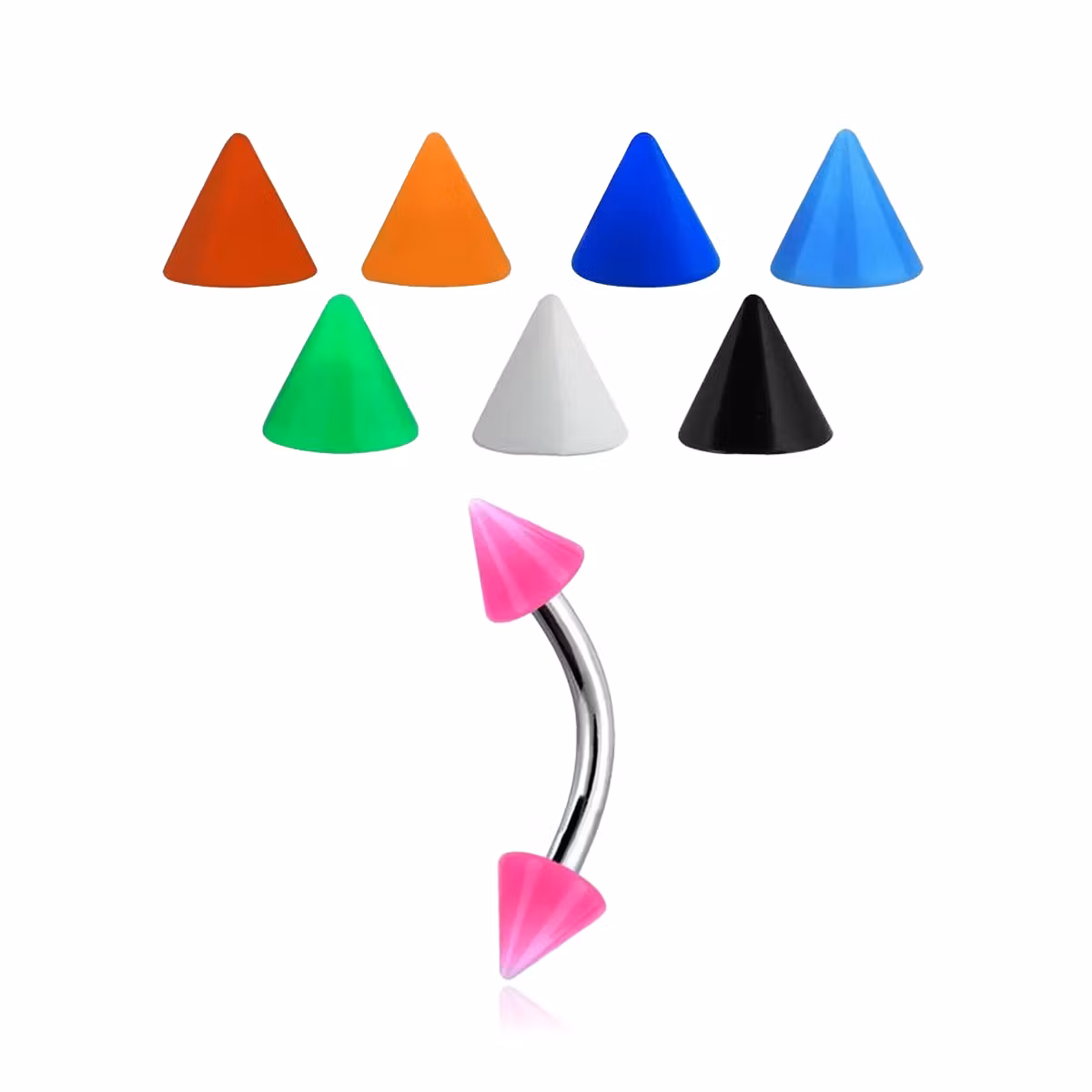 Banana 1.2mm med 3mm akrylkoner