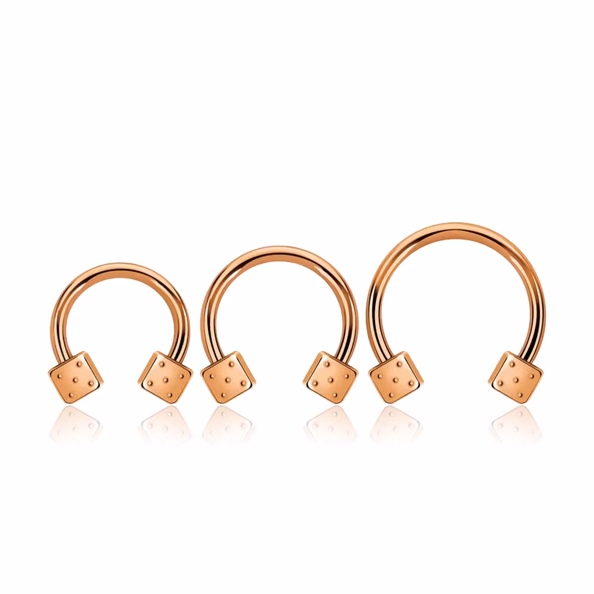 CBR 1.6mm med 4mm tärningar roséguld