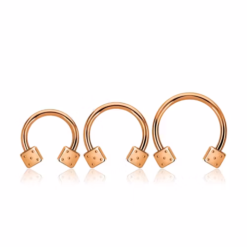 CBR 1.6mm med 4mm tärningar roséguld