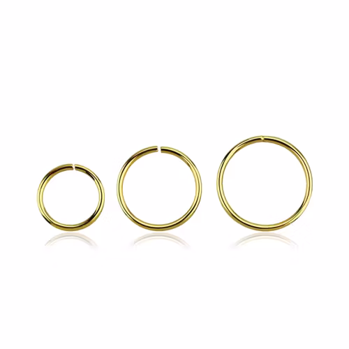 Guldpläterad 925-silver sömlös ring 0.6mm
