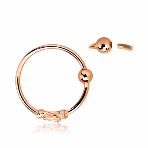 Näsring i 925 silver med roséguldplätering 10mm