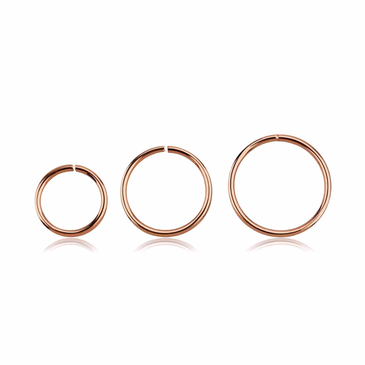 Sömlös ring i roséguldpläterad 925-silver 0.6mm