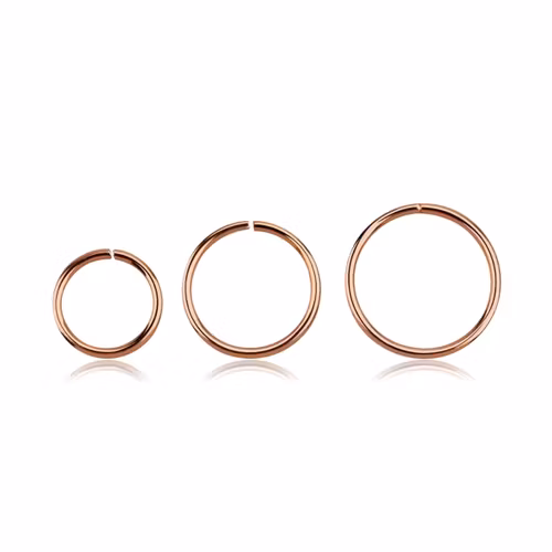 Sömlös ring i roséguldpläterad 925-silver 0.6mm