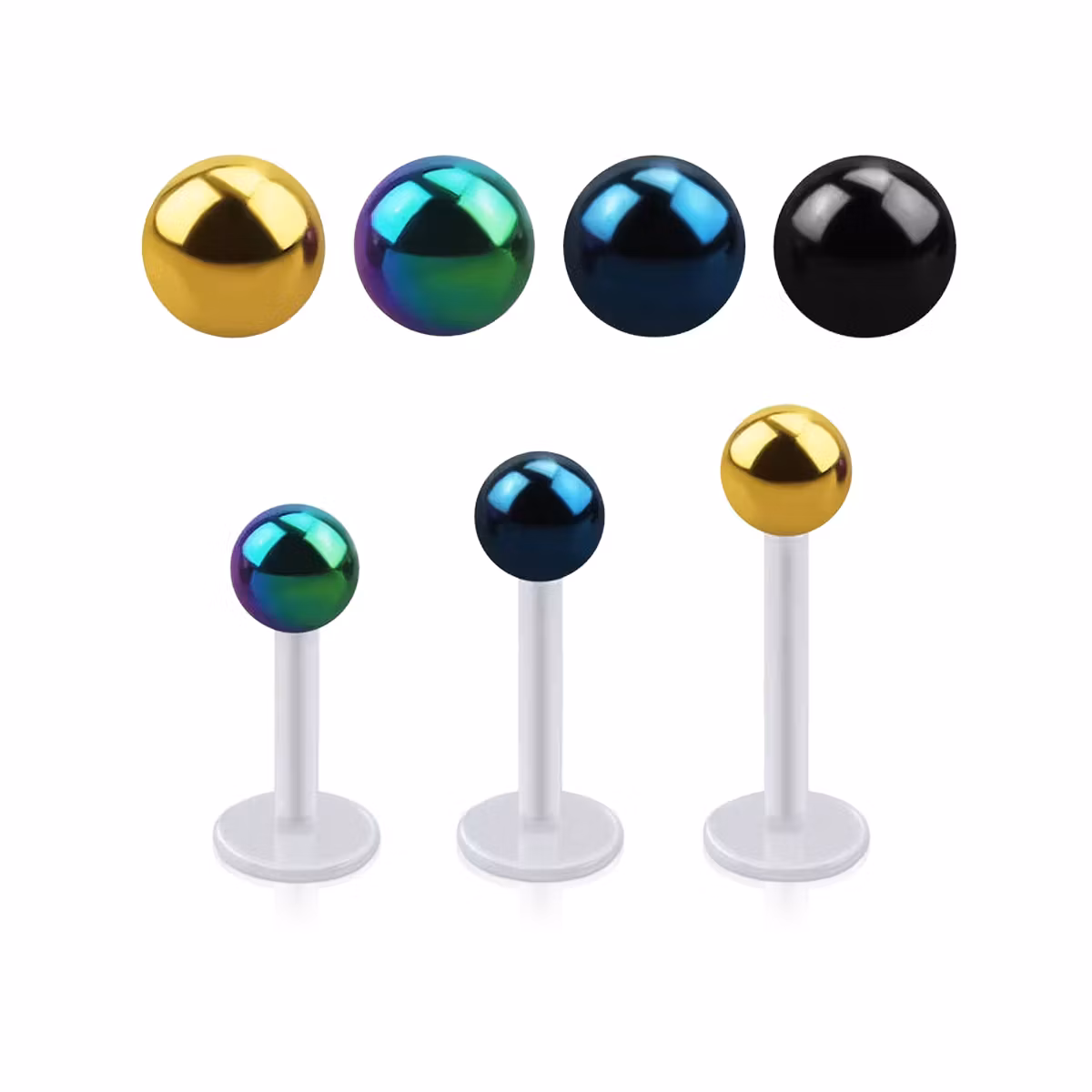 BIO-Flex Labret / Monroe 1.2mm med PVD-Pläterad 5mm kula