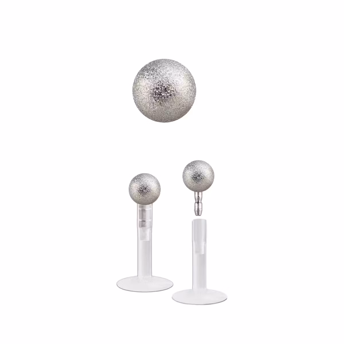 BIO-Flex labret / monroe 1.2mm med 3mm frostad kula